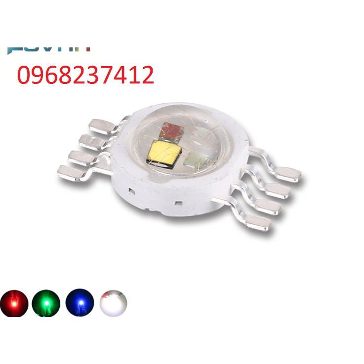 Led 4w 12w WRGB led 8 chân led 4 in 1