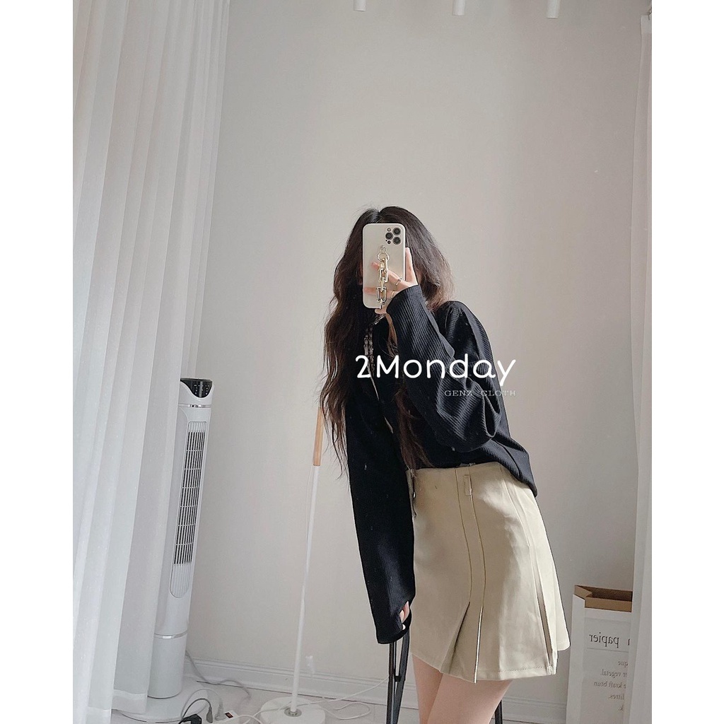 [Ảnn thật/Video] ÁO DÀI TAY CỔ GÂN U OVERSIZE XẺ BÊN CHẤT THUN GÂN MỀM ĐẸP ÁO LEN TĂM DÀI TAY ULZZANG