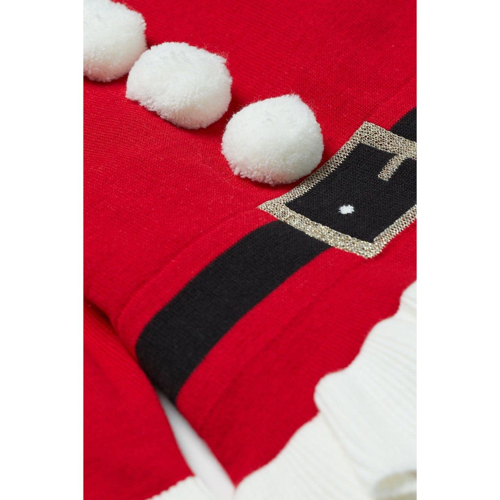 Áo len đỏ Noel santa HM H&amp;M size 6-9, 9-12, 12-18m_hàng chính hãng authentic