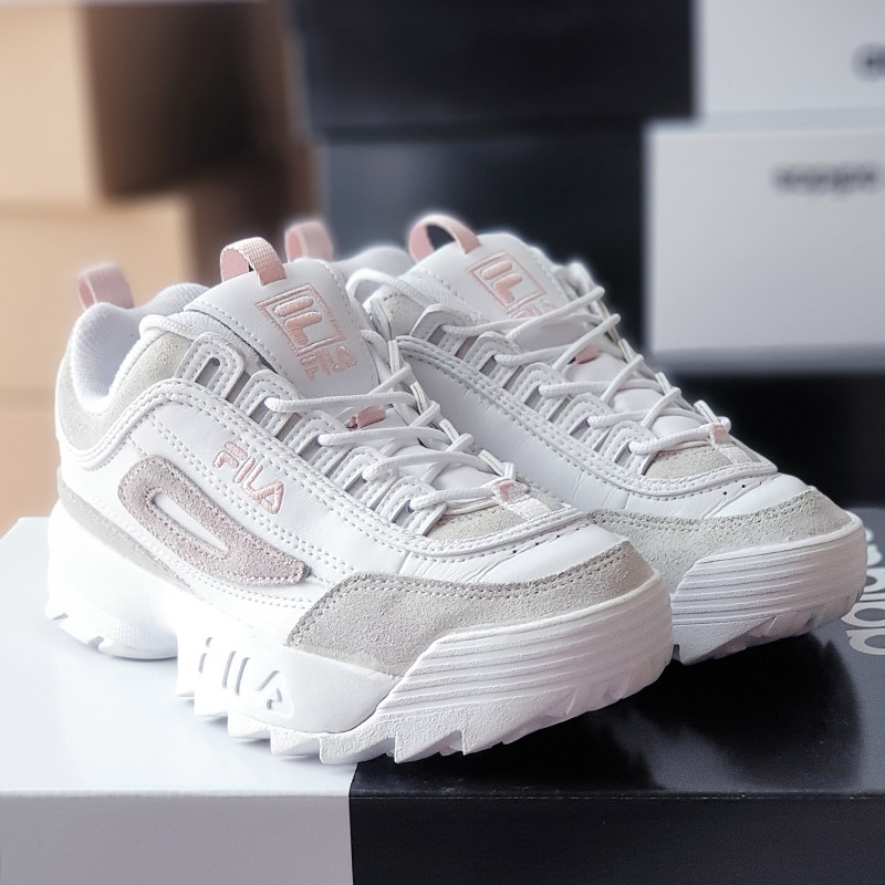 Giày Fila diruptor white grey, size 37, real 2hand