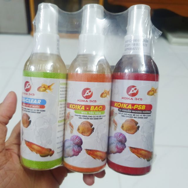 BỘ 3 PSB MEN TIÊU HÓA MEN XỬ LÝ NƯỚC CHO HỒ CÁ THỦY SINH KOIKA ANH QUỐC