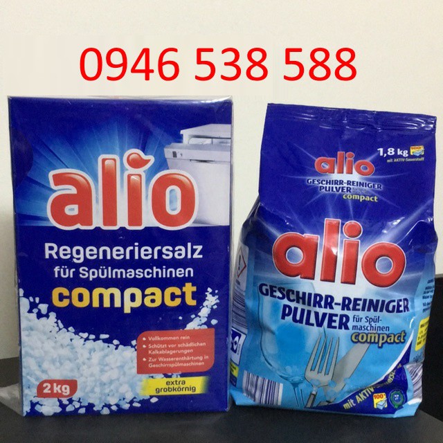 Combo bột rửa bát alio 1,8kg + Muối rửa bát Alio 2kg ( bột rửa chén alio đức 1.8kg + muối rửa chén alio 2 kg