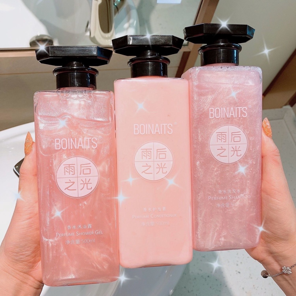 Dầu Gội Đầu Dưỡng Ẩm Nuôi Dưỡng Da Đầu Mềm Mại Kiềm Dầu Màu Hồng Quyến Rũ 500ml