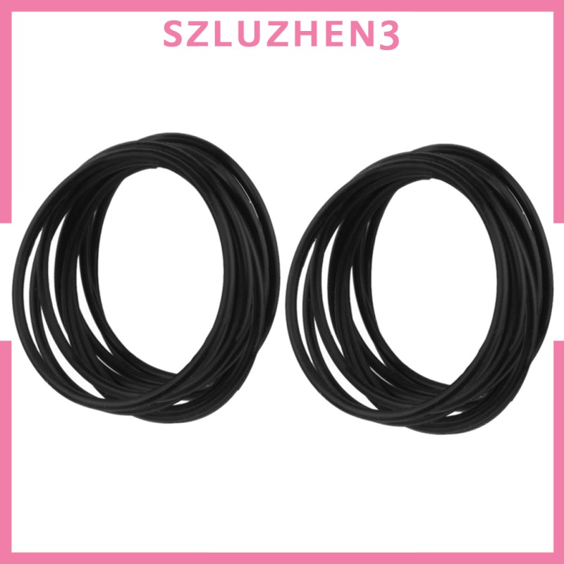 Set 20 Dây Cao Su Silicon Màu Đen Dùng Làm Vòng Tay Tiện Dụng