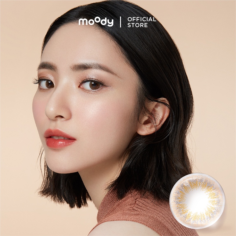 Hộp 2 kính áp tròng có màu Moody TOFFEE NUT thuộc bộ sưu tập Eyespresso 14.1mm dùng hàng quý