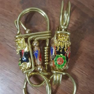 Móc khoá tỳ hưu mạ vàng 24k