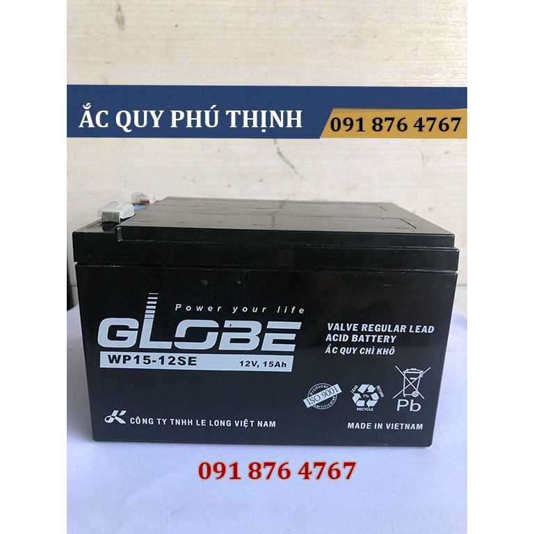 Ắc quy lưu điện Globe 12v - 15Ah WP15-12SE