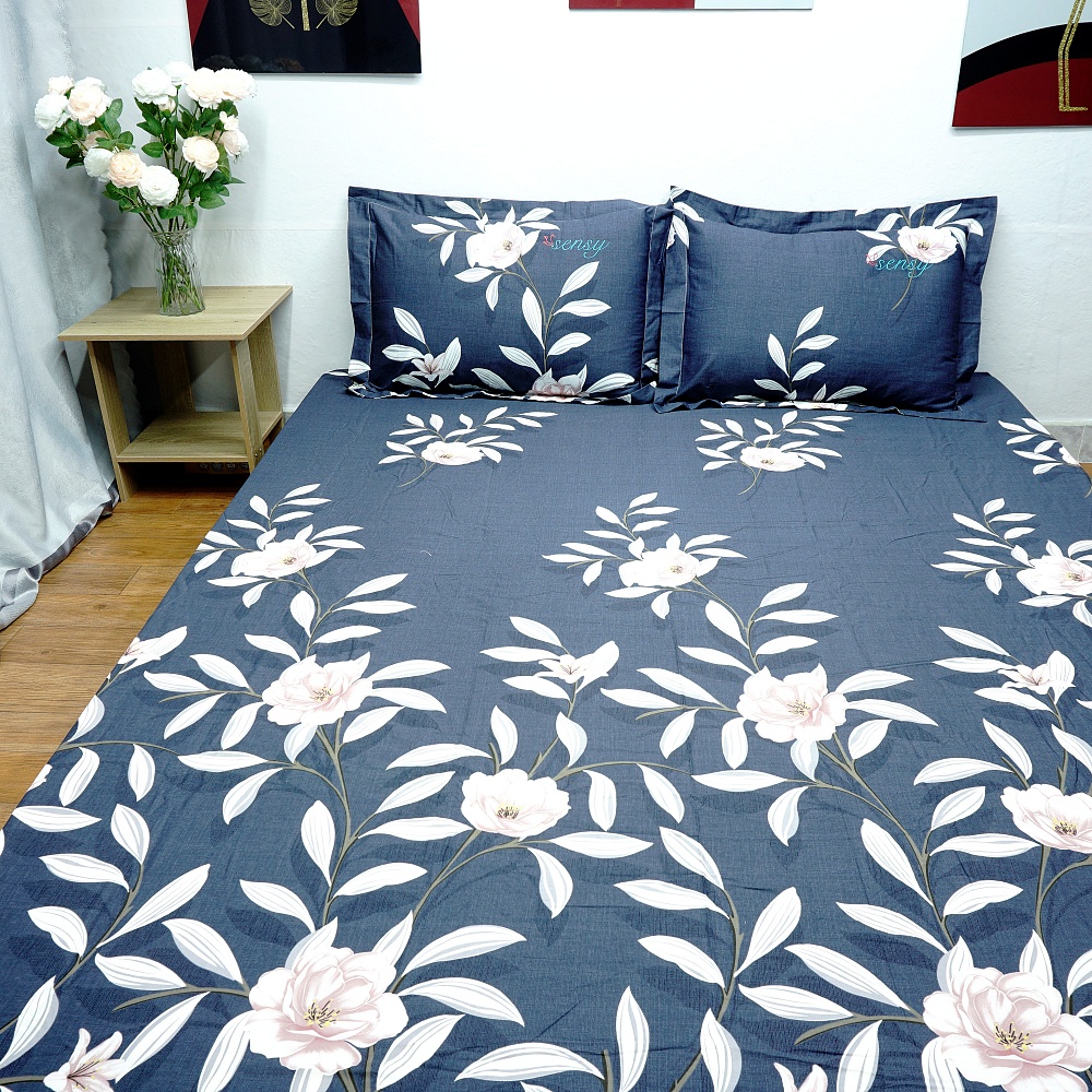 (SALE 65%) drap + vỏ chăn VIKOSAN SENSY cao cấp cotton ảnh thật tự chụp