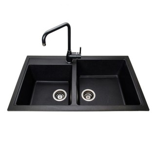 Bồn rửa chén 2 ngăn bằng đá nhân tạo - Tùy chọn màu