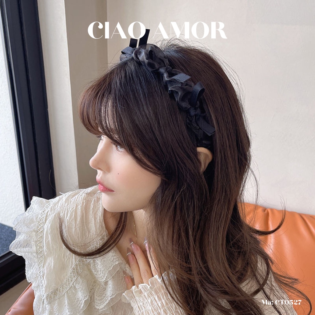 Cài tóc nữ, Băng đô tóc nữ lưới thắt dễ thương Phụ kiện tóc Ciao Amor - CT0527