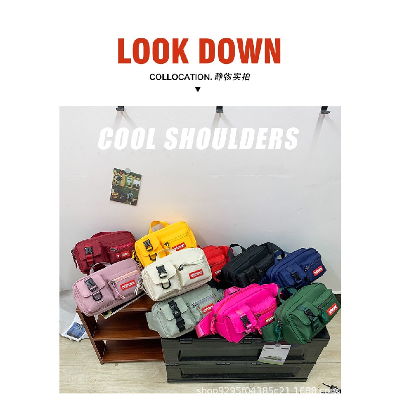 Túi Đeo Chéo Một Bên Ngực Nhỏ Phong Cách Đường Phố Nhật Bản Thời Trang Cho Nam