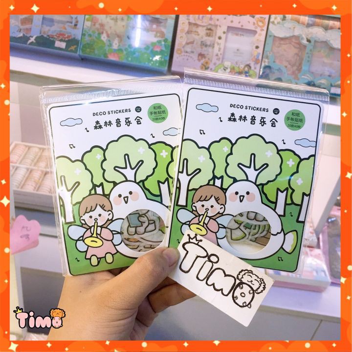 Set Sticker Cute Hoạt Hình Dễ Thương Anime Dụng Cụ Dán Trang Trí Sổ Góc Bàn Học Hoặc Mũ Bảo Hiểm 40 Miếng
