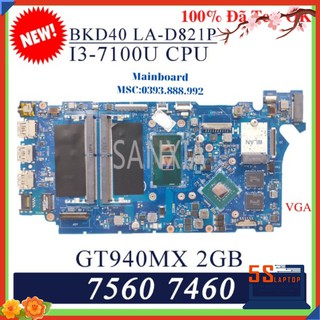[GIÁ SỐC] Main Laptop Dell 7460 7560 Dell inspiron 14 7460, 15 7560 i3-7100u Vga rời