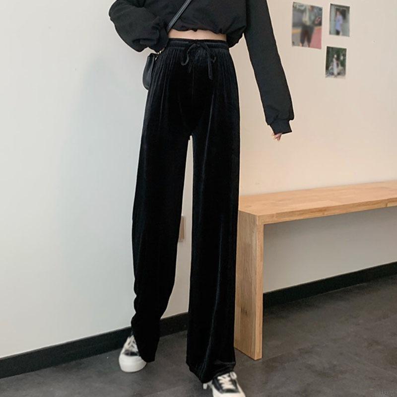 Quần Nhung Ống Rộng Phong Cách Hàn Quốc Trẻ Trung Dành Cho Nữ