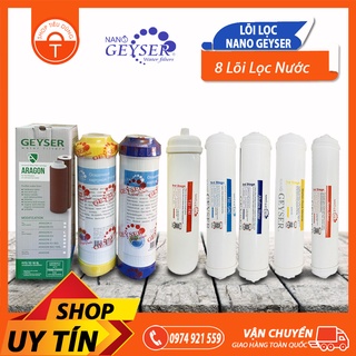 Bộ 8 Lõi Lọc Số 1,2,3,4,5,6,7,8 Dành Cho Máy Nano geyser/ Máy KT7,KT8,ECO Các Loại Không Dùng Điện