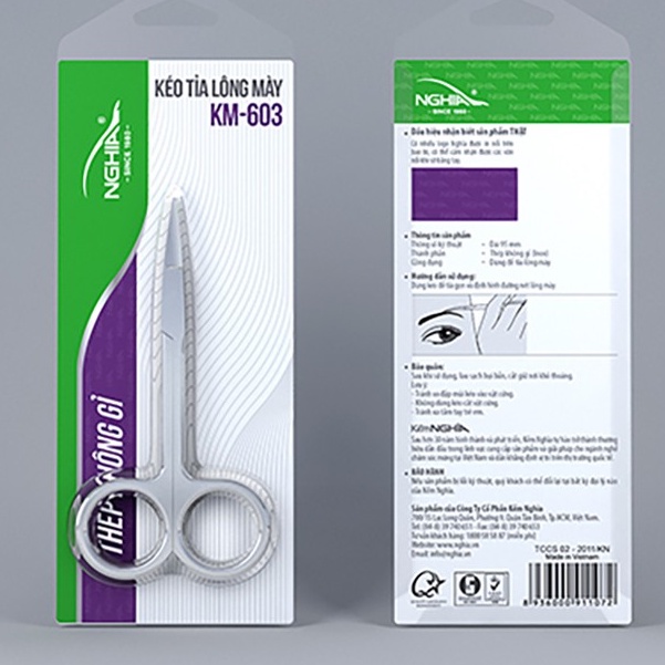 Kéo tỉa lông mày Kềm Nghĩa KM-603