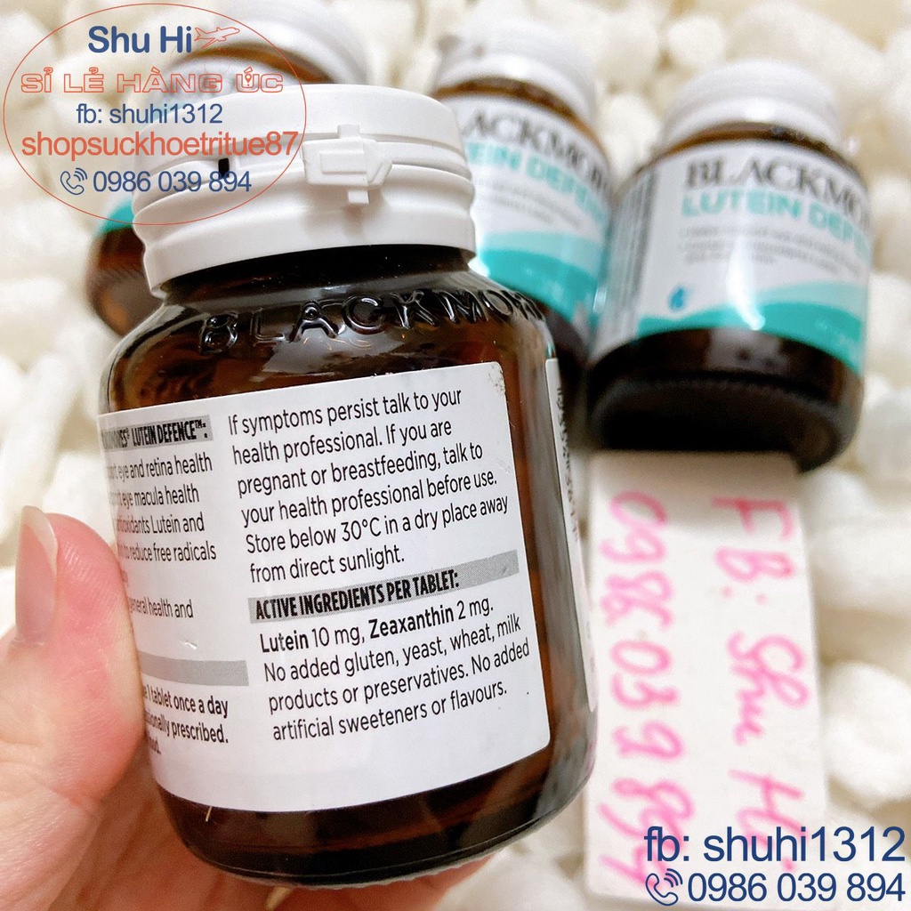 Bổ mắt blackmores lutein defence 60 viên úc, giảm tác hại của các gốc tự do, hỗ trợ sức khỏe điểm vàng, võng mạc mắt