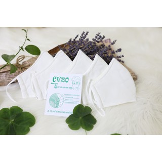 KHẨU TRANG 4 LỚP VẢI LỌC CHỐNG NƯỚC, CHỐNG BỤI MỊN CV20
