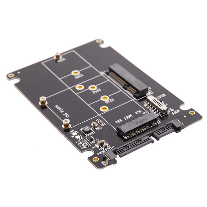 2 in 1 NGFF M.2 B+M Key PCI-E or mSATA SSD to SATA III Adapter Card | BigBuy360 - bigbuy360.vn
