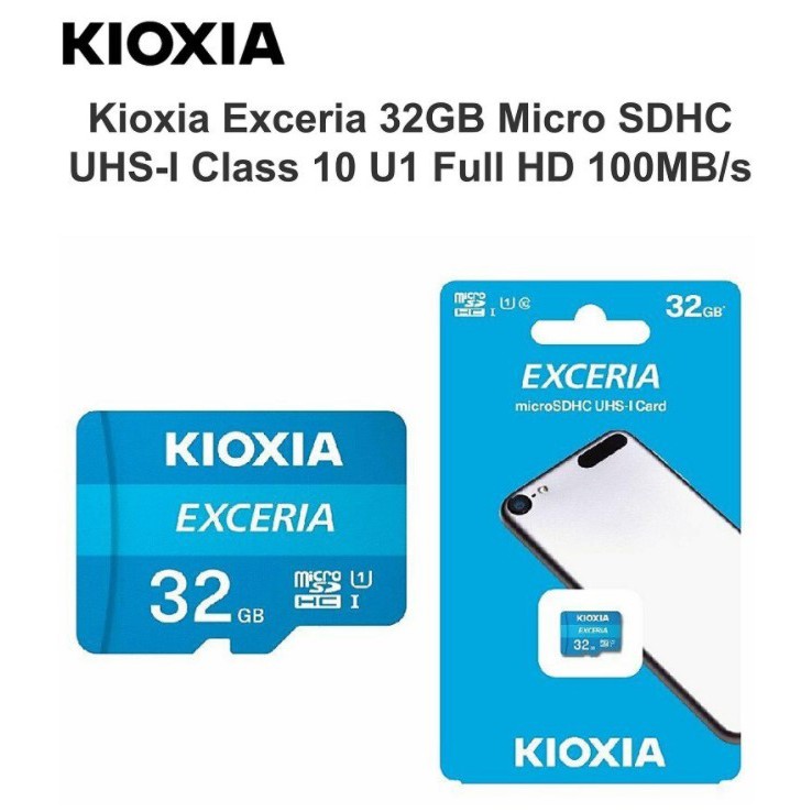 Thẻ nhớ KIOXIA 32GB Exceria microSDHC 10Mb/s - FPT phân phối - Bảo hành 5 năm