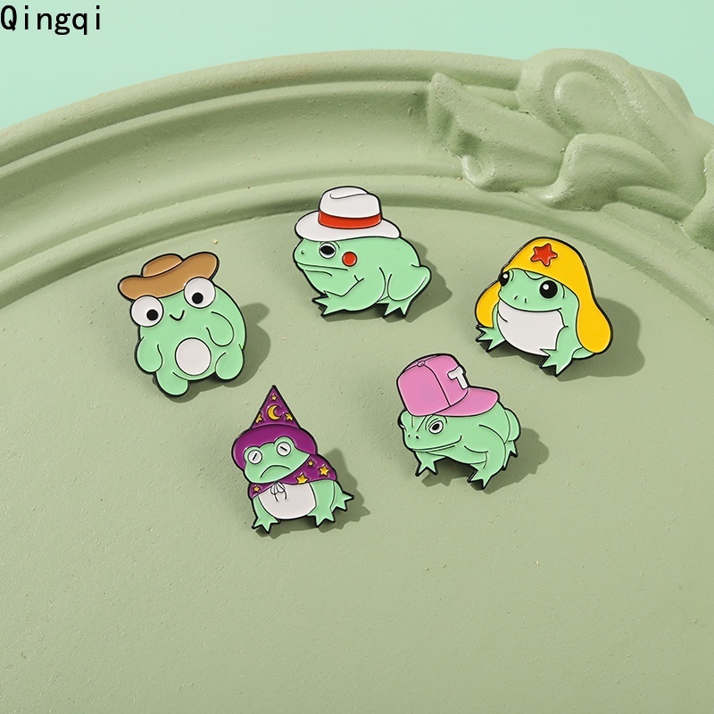 Ghim cài áo trang trí Miss Zoe hình chú ếch lá sen hoạt hình đáng yêu làm quà cho trẻ em