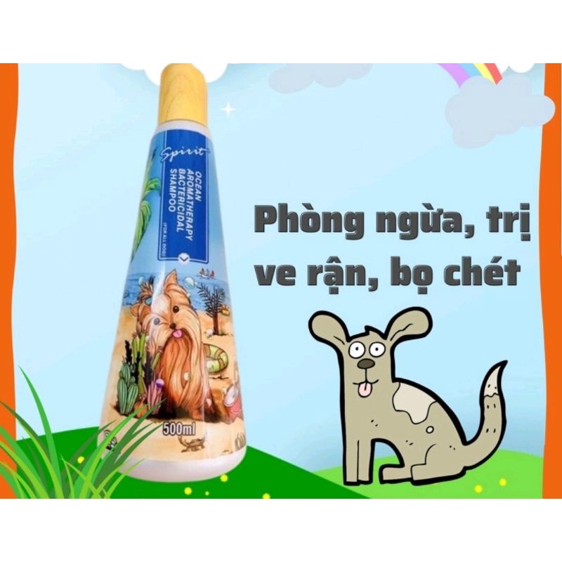 Sữa tắm Spirit nắp gỗ 500ml dành cho chó mèo và thú cưng