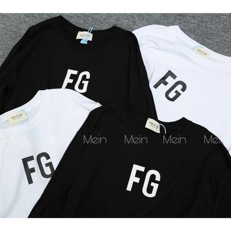 Áo sweater dáng rộng unisex in chữ ngực tay suông chất cotton da cá vanmiushop