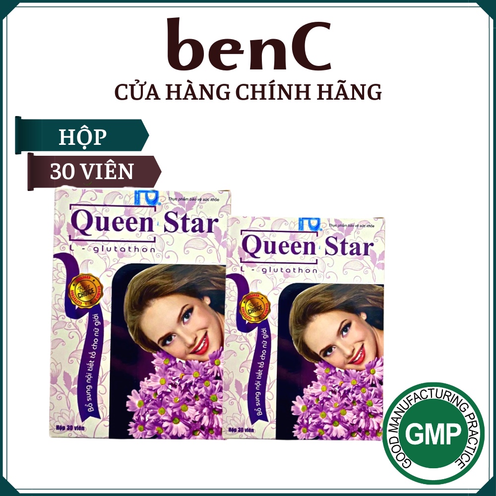 Viên uống Queen Star hộp 30 viên giúp cho làn da tươi sáng, mịm màng, bổ sung nội tiết tố phụ nữ, ph