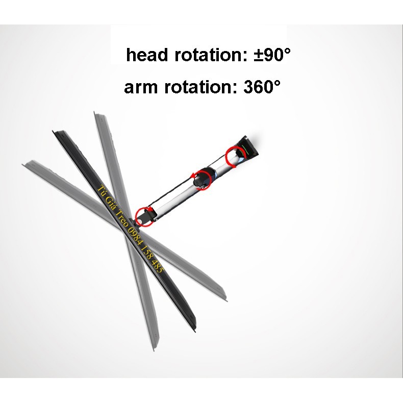 Giá treo tivi tường F300 có thể nâng lên hạ xuống được dùng cho tivi 17-35 inch tải 10kg hợp kim nhôm
