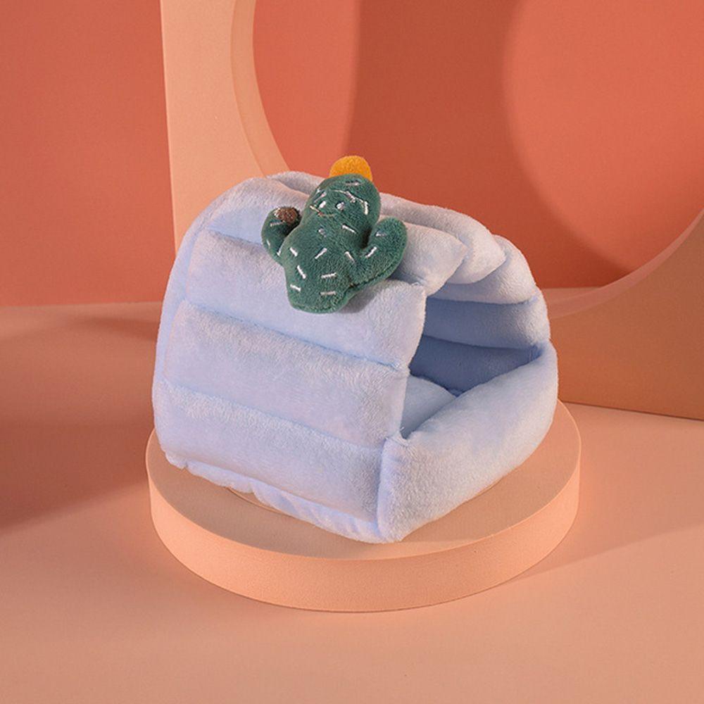 LEISURE Tổ Ngủ Cho Chuột Hamster Họa Tiết Hoạt Hình Xinh Xắn Thoải Mái