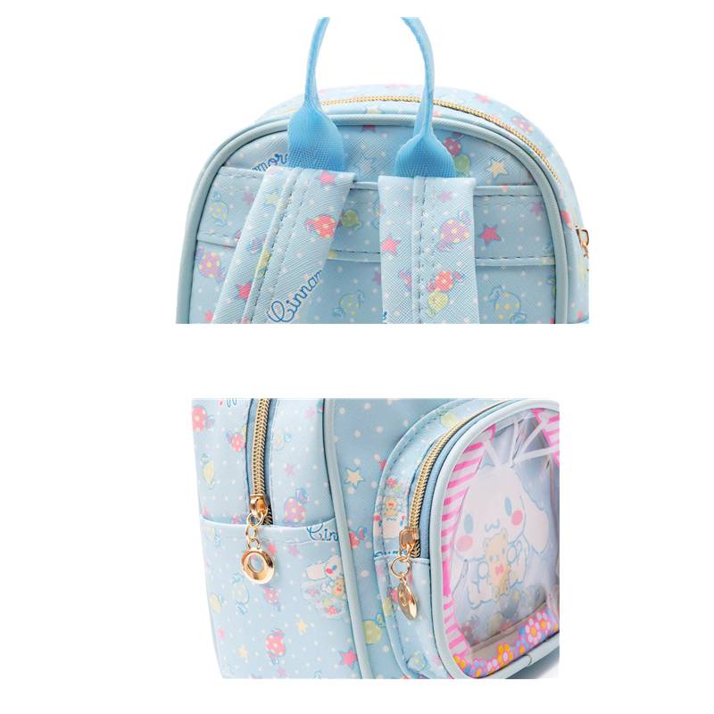 SANRIO Balo Đi Học Mini Bằng Da PU Chống Nước In Họa Tiết Hoạt Hình Dễ Thương Cho Bé Gái