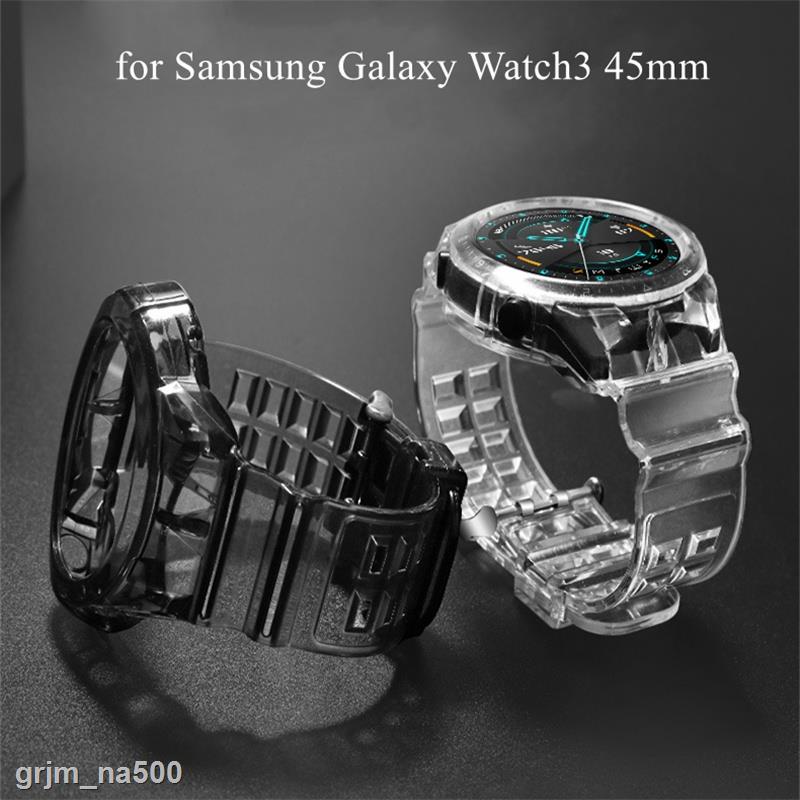 SALE Dây đeo trong suốt thay thế cho đồng hồ thông minh samsung galaxy watch 3 45mm 3 45m