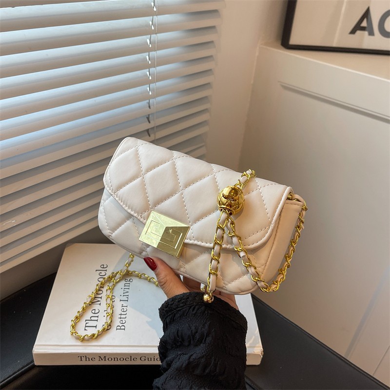 Túi đeo chéo IELGY dây xích hình thoi đơn giản thời trang cho nữ