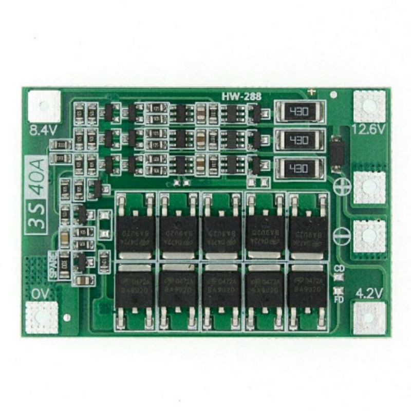 Mạch sạc bảo vệ cân bằng pin 3S 40A