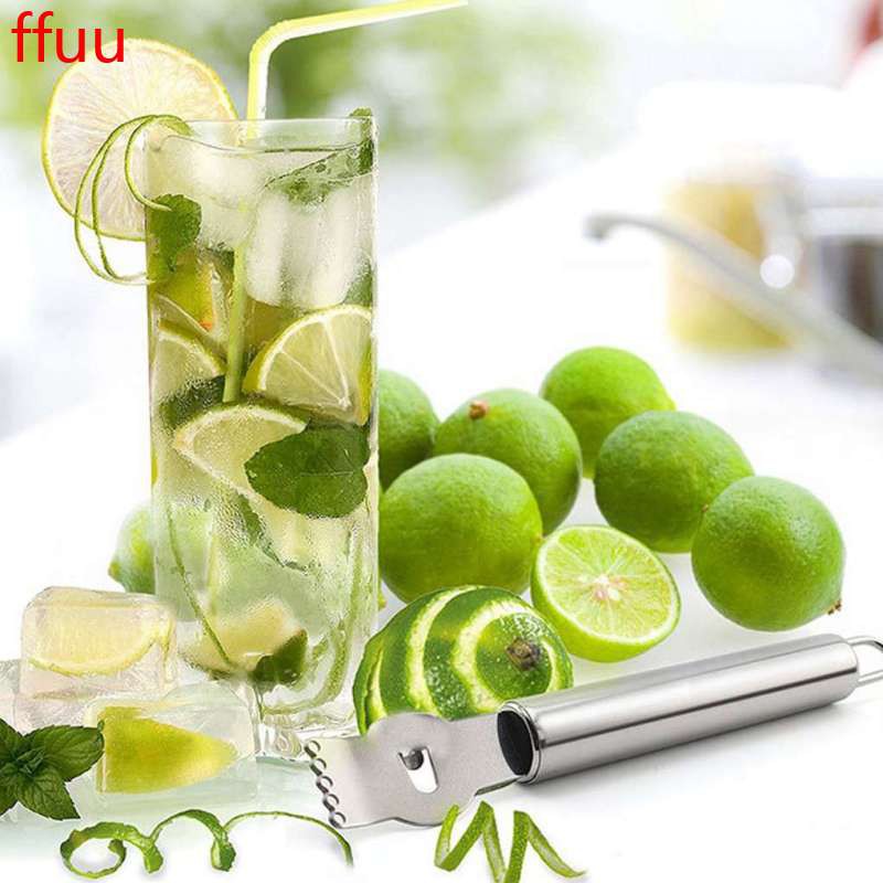 Durable Stainless Steel Lemon Zester Grater with Hanging Loop Orange Lime Kitchen Peeler Tools