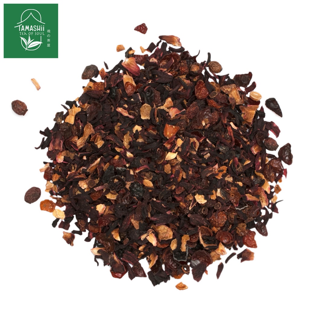 Trà thảo mộc trái cây Nhật Bản Crimson Night - Hoa hibicus, quả tầm xuân, việt quất