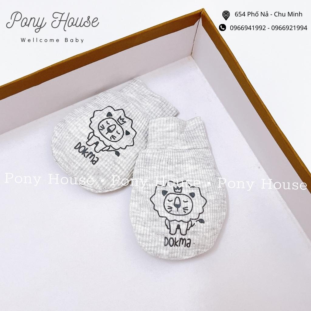 Bao Tay Dokma - Set 2 Đôi Bao Tay Sơ Sinh Chất Cotton Tăm Mềm Mịn Cho Bé Trai, Bé Gái Từ Sơ Sinh