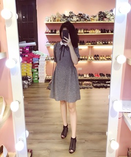 Vây sơ mi cổ nơ