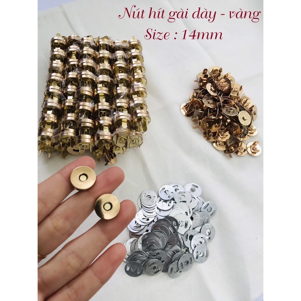 Nút Hít, Nút Gài Nam Châm 14mm Phụ kiện Làm Túi Handmade - Túi Ví Nữ