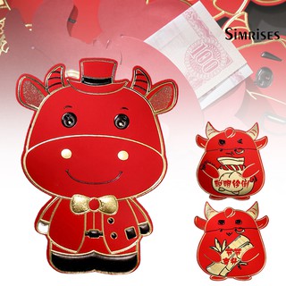 Bao lì xì năm mới 2021 hình con trâu dễ thương xinh xắn