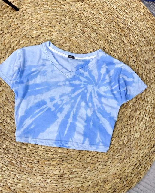 Áo croptop loang màu tie dye hình thật kèm video thật cực trendy