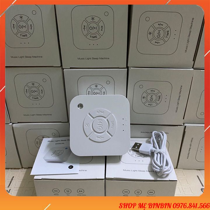 Máy tạo tiếng ồn trắng thế hệ mới 9 loại âm thanh giúp bé ngủ ngon sâu giấc, bảo hành 6 tháng