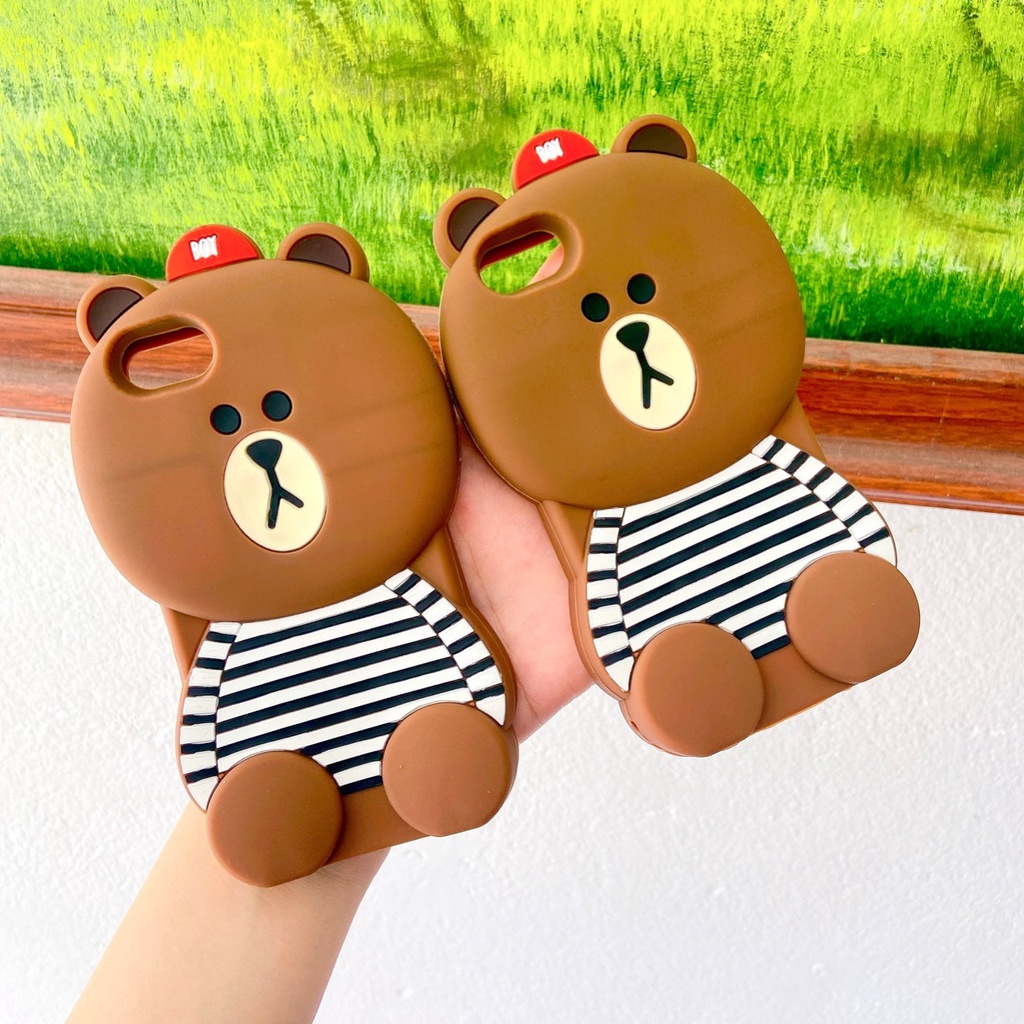 Ốp lưng iphone thú silicon ip6/ 6s/ 7/ 8 hình heo cute gấuu nâu mèo kitty heo xinh