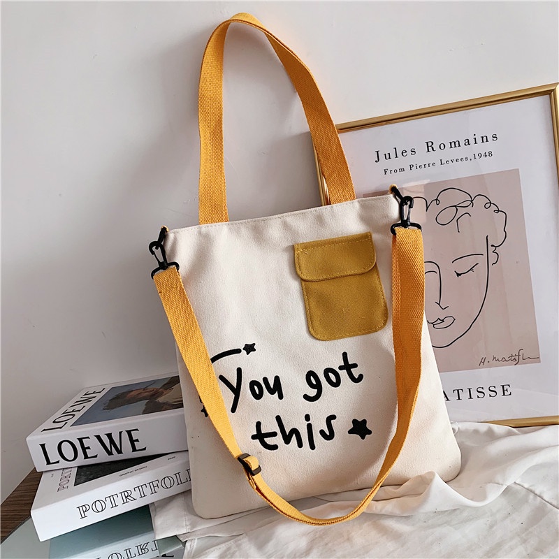 Túi Xách canvas Sức Chứa Lớn Thời Trang Năng Động Cho Nữ