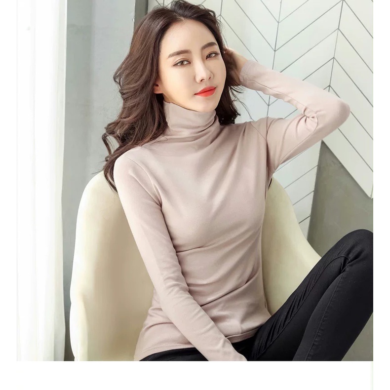 MS809 Áo giữ nhiệt nữ cao cổ Quảng Châu chất đẹp