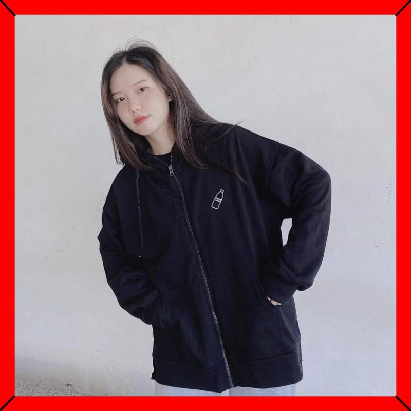 (FREESHIP) ❤ ÁO KHOÁC NỈ HOODIE. ÁO HOOIDE THÊU BÌNH SỮA NAM NỮ