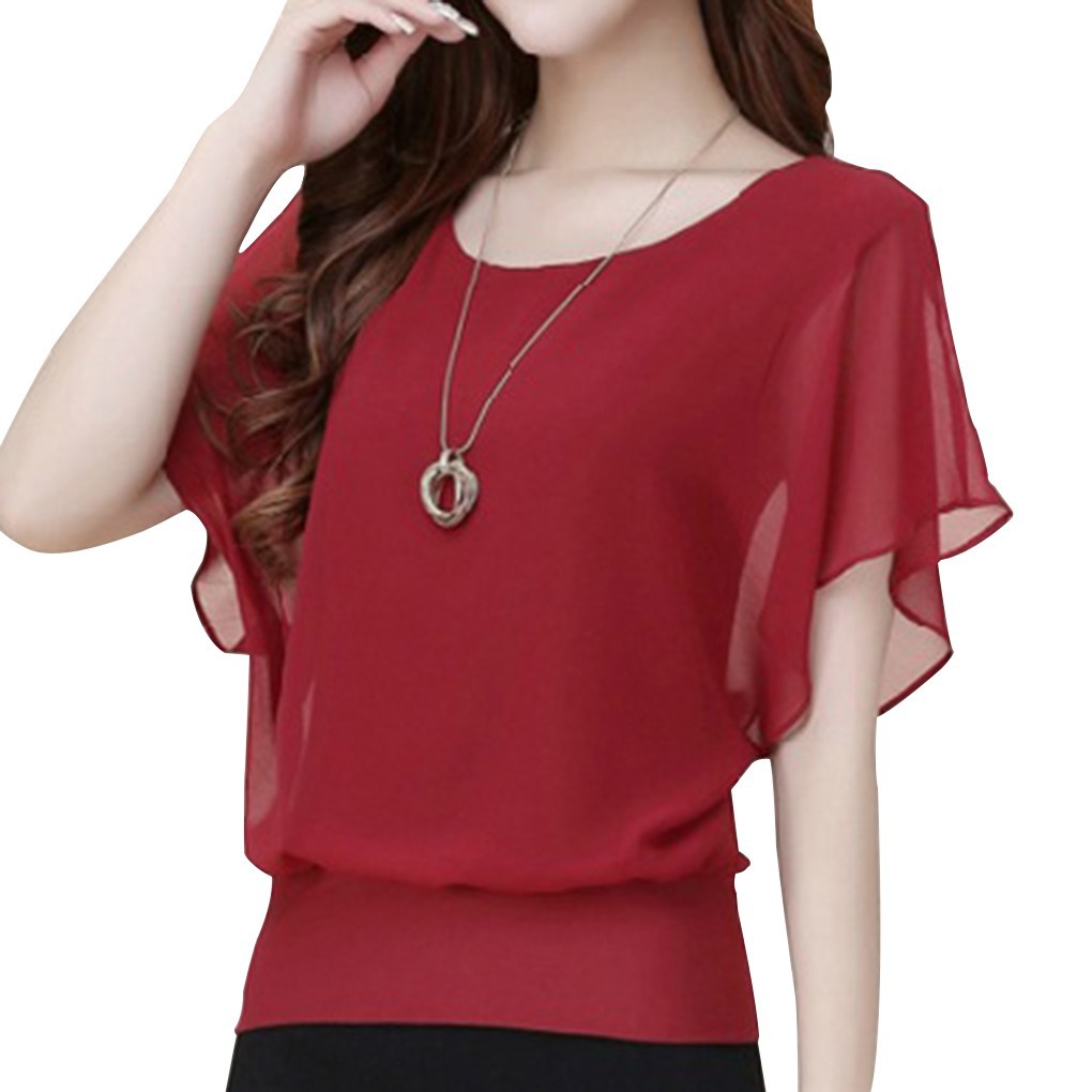 Áo dáng rộng chất Chiffon thời trang mùa hè cho phái nữ