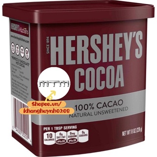 Bột Cacao Hershey Cocoa Nguyên Chất 100% Từ Mỹ 226g