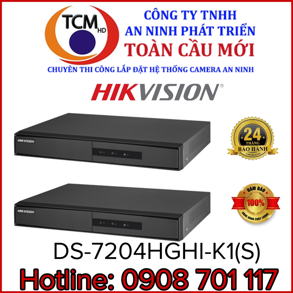 Đầu thu 4 kênh Hikvision DS-7204HGHI-K1