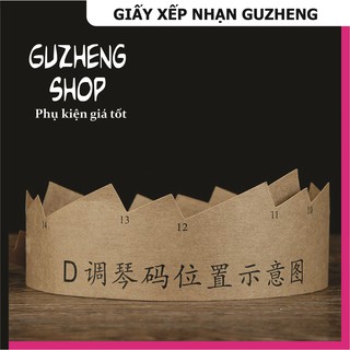 Giấy xếp nhạn Guzheng, bảng giấy code tone D